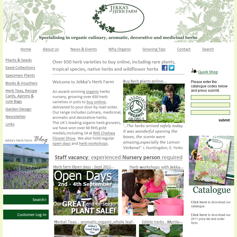 Welcome to Jekka's Herb Farm | Specialising in Organic, Culinary, Aromatic, Decorative and Medicinal Herbs